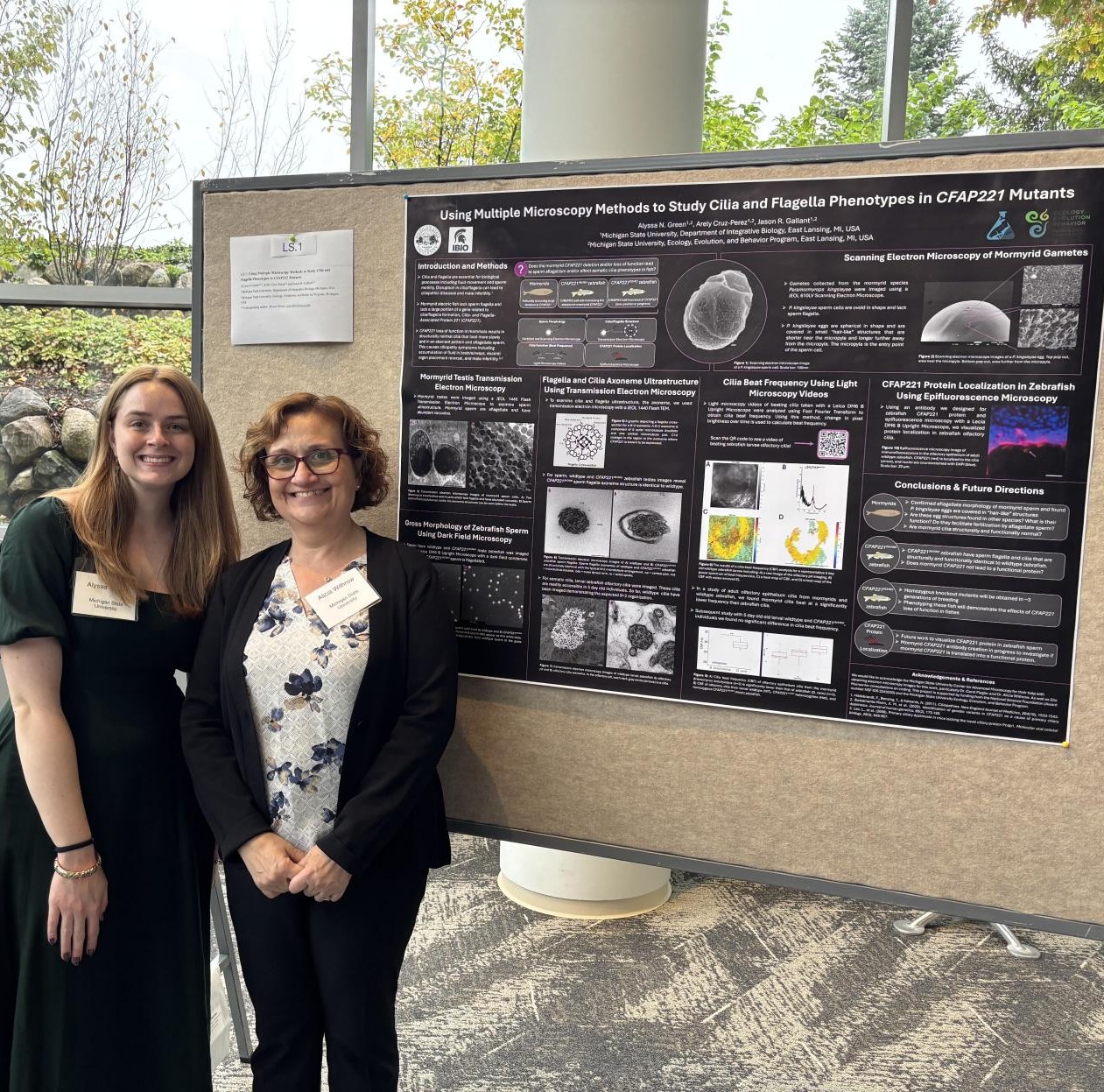 Alyssa Green with her award winning poster